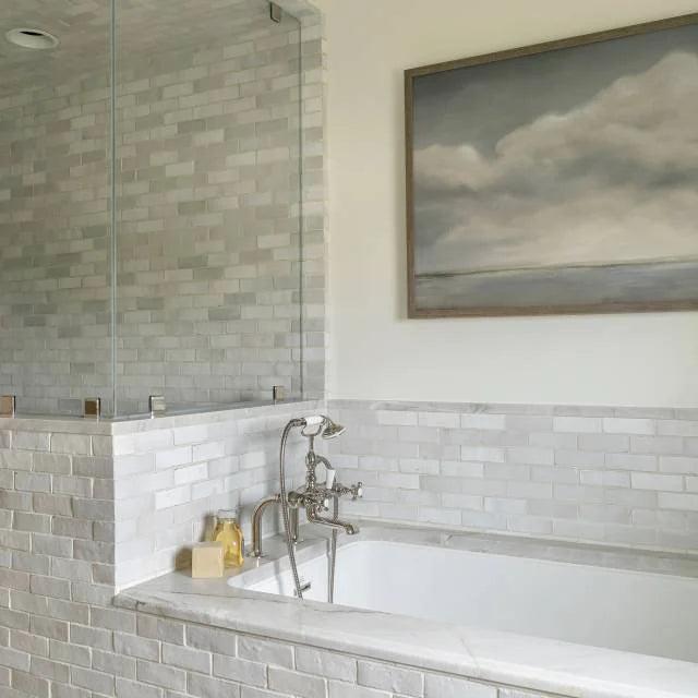 Zagora Blanc 6x2 Gloss Decorative Marble Field Tile