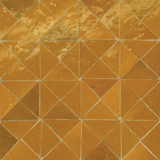 Zagora Caramel 12x12 Triangle Gloss Decorative Marble Mosaic