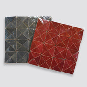 Zagora Triangle Charcoal Gloss 12x12 Marble Mosaic
