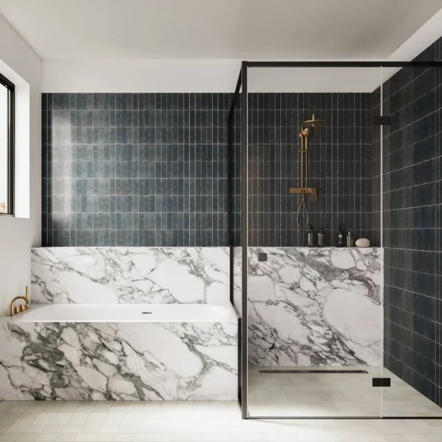 Zagora Charcoal 2x6 Gloss Field Ceramic Tile