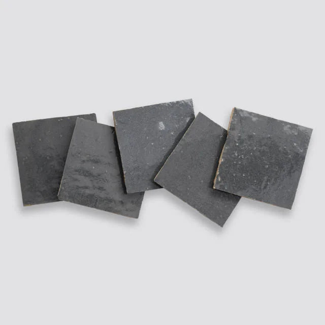Zagora Charcoal 4x4 Gloss Marble Field Tile