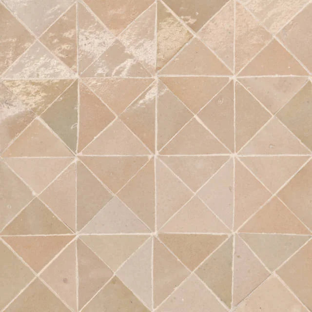 Zagora Ivoire 12x12 Triangle Gloss Ceramic Decorative Mosaic