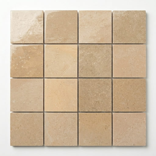 Zagora Ivoire 2x2 12x12 Gloss Marble Mosaic close-up