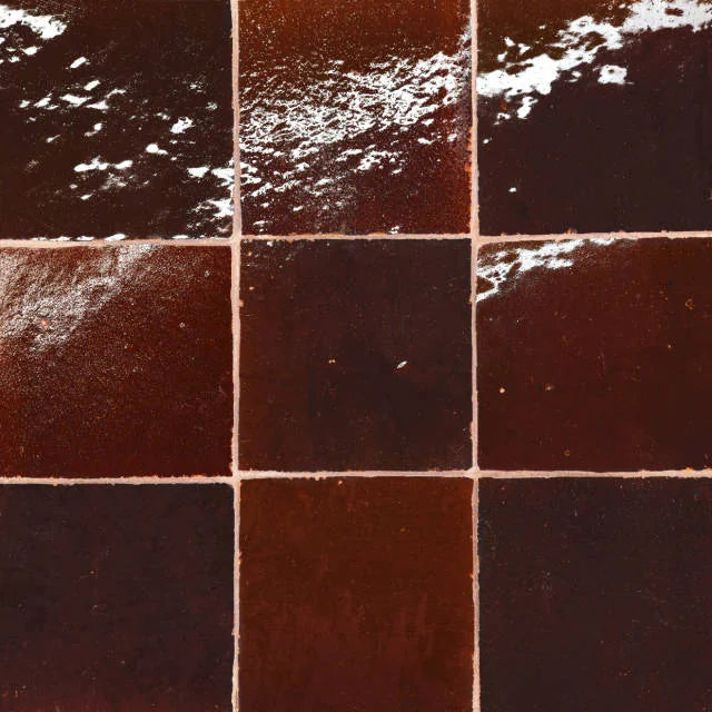 Zagora Maroon 4x4 Gloss Decorative Ceramic Field Tile