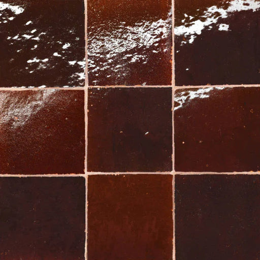 Zagora Maroon 4x4 Gloss Decorative Ceramic Field Tile