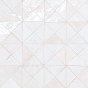 Zagora Triangle Neige Blanc 12x12 Gloss Ceramic Mosaic