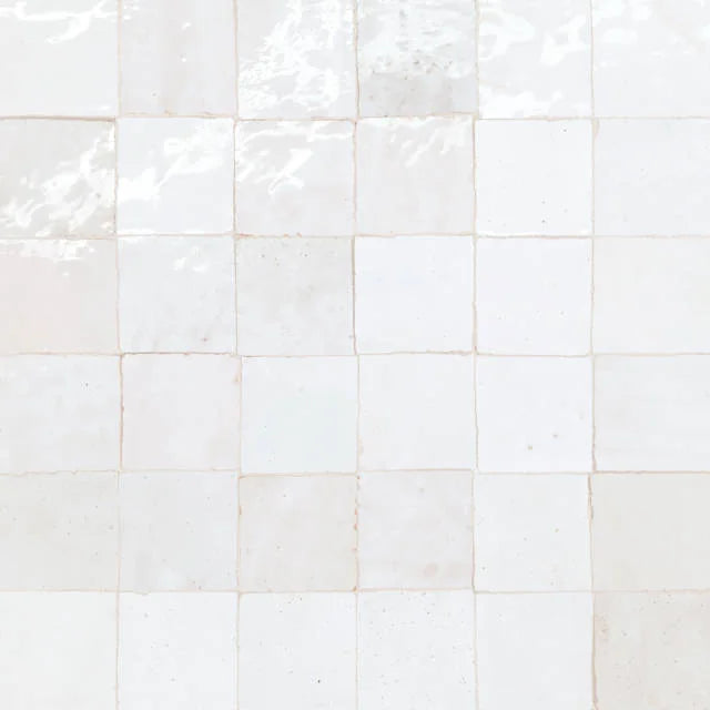 Zagora Neige Blanc 2x2 Gloss Ceramic Mosaic