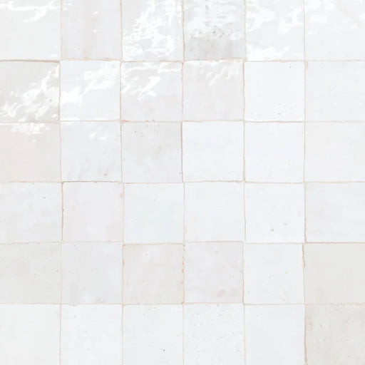 Zagora Neige Blanc 2x2 Gloss Ceramic Mosaic