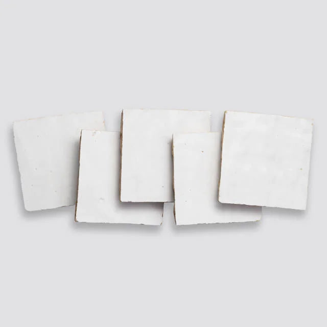 Zagora Neige Blanc 4x4 Gloss Decorative Ceramic Field Tile