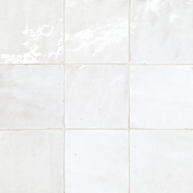 Zagora Neige Blanc 4x4 Gloss Decorative Ceramic Field Tile