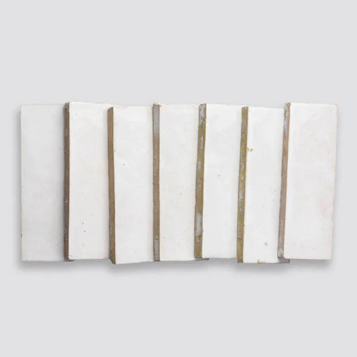 Zagora Neige Blanc 6x2 Gloss Decorative Ceramic Field Tile