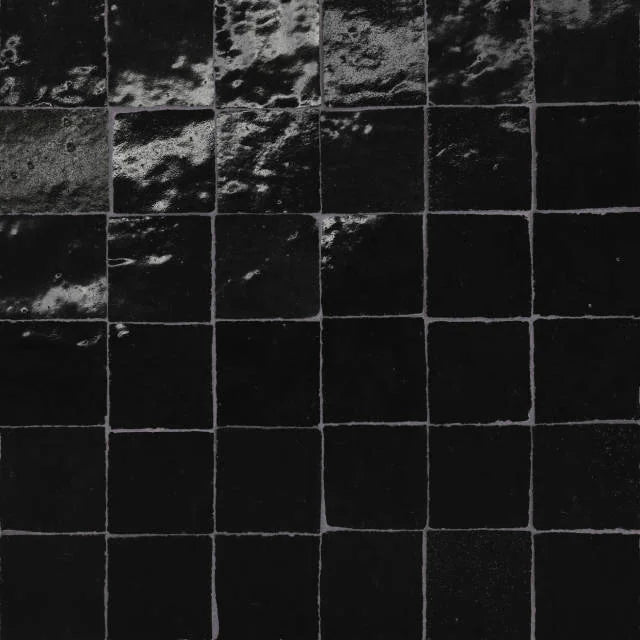 Zagora Nero 12x12 Gloss Decorative Ceramic Mosaic
