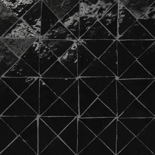 Zagora Nero 12x12 Gloss Triangle Ceramic Mosaic