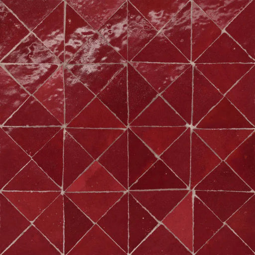 Zagora Rouge 12x12 Gloss Decorative Ceramic Triangle Mosaic