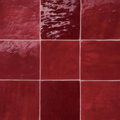 Zagora Rouge 4x4 Field Gloss Ceramic Tile