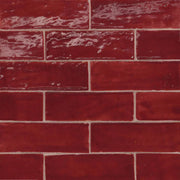 Zagora Rouge 6x2 Gloss Decorative Ceramic Field Tile