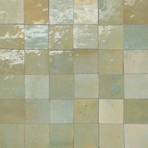 Zagora Vert Gris 2x2 Gloss Decorative Ceramic Mosaic