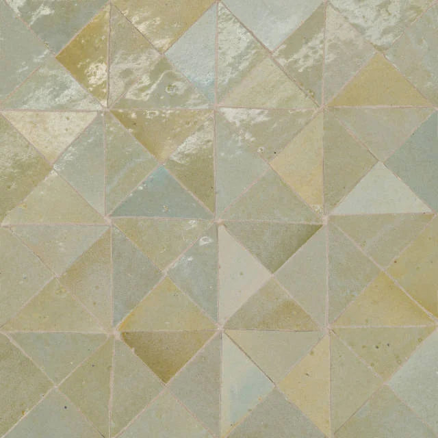 Zagora Vert Gris 12x12 Triangle Gloss Decorative Ceramic Mosaic