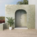 Zagora Vert Gris 12x12 Triangle Gloss Decorative Ceramic Mosaic