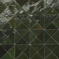 Zagora Vert Mousse 12x12 Triangle Gloss Ceramic Mosaic