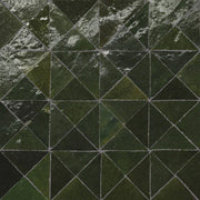 Zagora Vert Mousse 12x12 Triangle Gloss Ceramic Mosaic