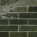 Zagora Vert Mousse 6x2 Gloss Field Ceramic Tile