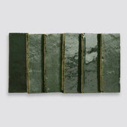Zagora Vert Mousse 6x2 Gloss Field Ceramic Tile