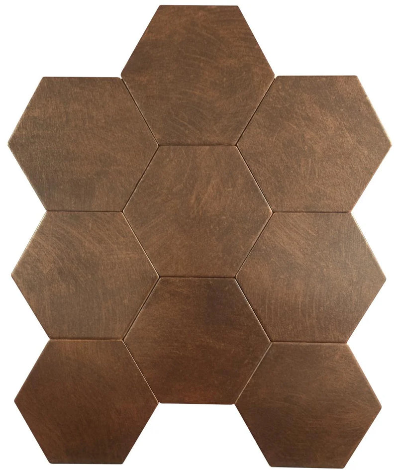 Zement Exa Copper 8.5x9.8 Hexagon Porcelain Tile