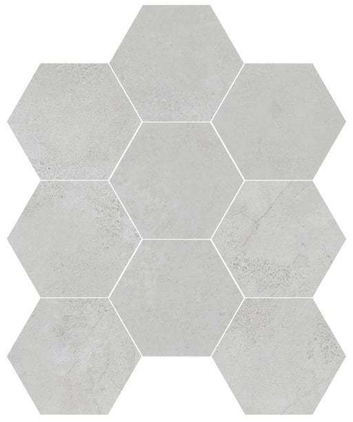Zement Exa Grey 8.5x9.8 Hexagon Porcelain Tile