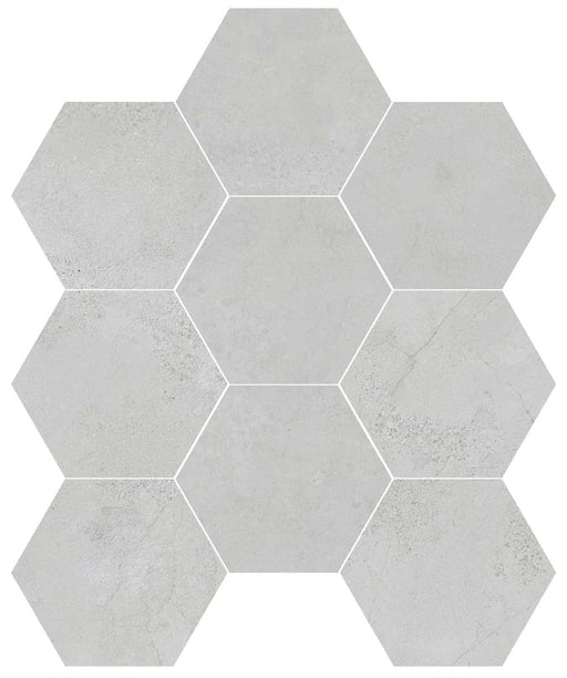 Zement Exa Grey 8.5x9.8 Hexagon Porcelain Tile