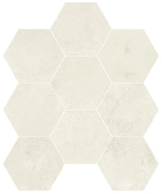 Zement Exa Ivory 8.5x9.8 Hexagon Porcelain Tile