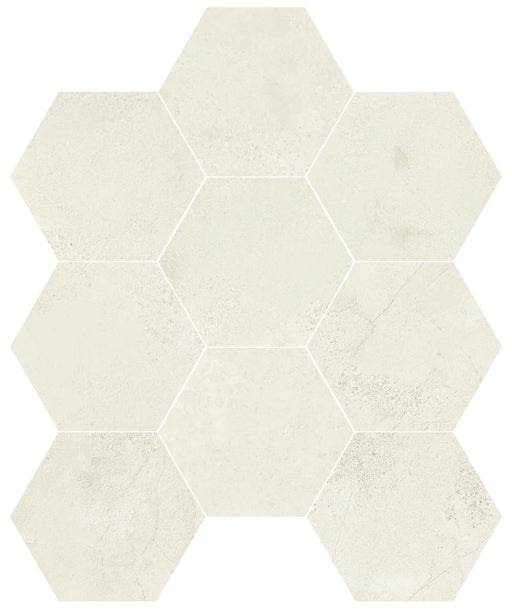 Zement Exa Ivory 8.5x9.8 Hexagon Porcelain Tile
