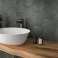Zement Exa Mercury 8.5x9.8 Hexagon Porcelain Tile