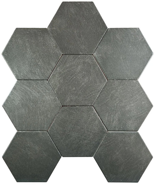 Zement Exa Mercury 8.5x9.8 Hexagon Porcelain Tile