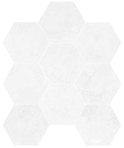 Zement Exa White 8.5x9.8 Hexagon Porcelain Tile