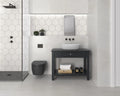 Zement Exa White 8.5x9.8 Hexagon Porcelain Tile