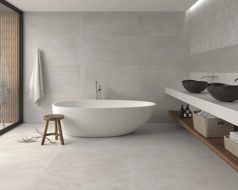 Zement Grey 23.6x47.2 Matte Porcelain Tile