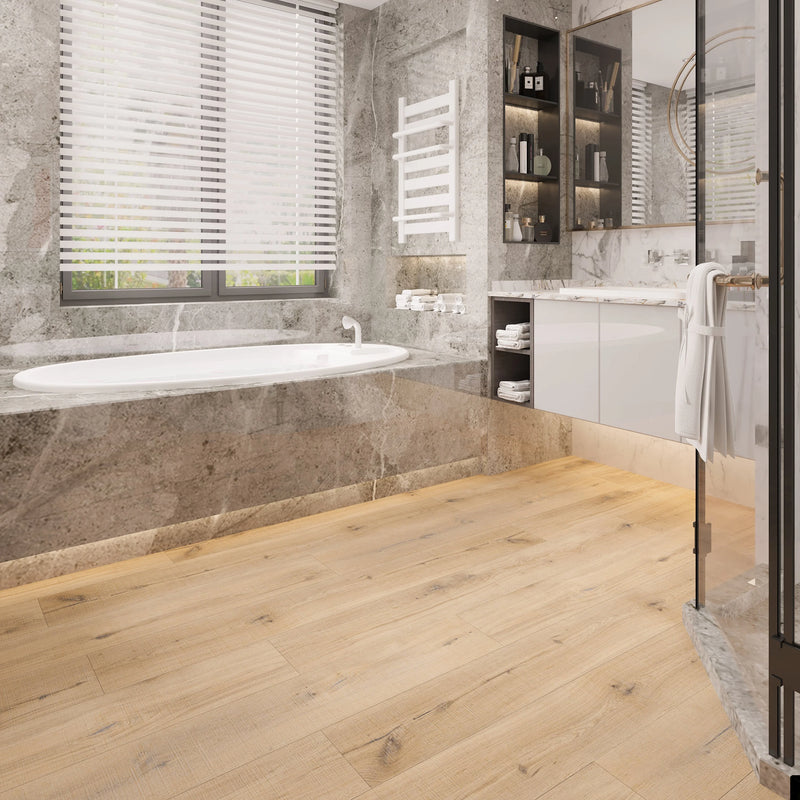 Zephyr Bungalow Tan 9x60 Embossed V-Groove 20mil SPC Vinyl Flooring