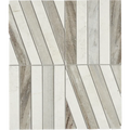 Zigzag Crema/Sky Honed Marble Mosaic