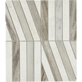Zigzag Crema/Sky Honed Marble Mosaic