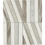 Zigzag Crema/Sky Honed Marble Mosaic