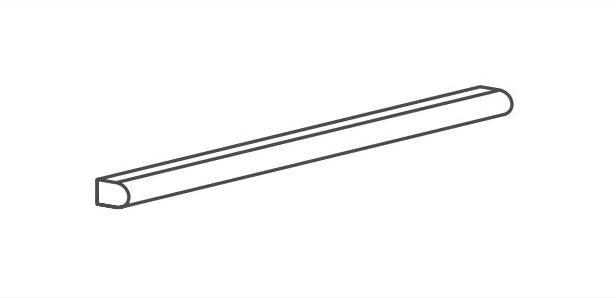 3d Grey Matte 1/2x8 Ceramic Pencil Bullnose
