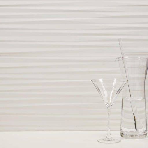 3d White Blade Matte 12x22 Ceramic  Tile