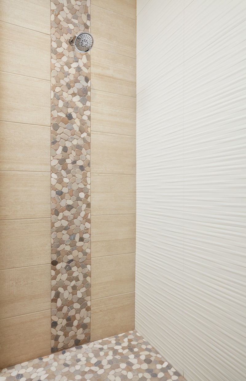 3d White Blade Matte 12x22 Ceramic  Tile