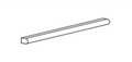 3d White Matte 1/2x8 Ceramic Pencil Bullnose