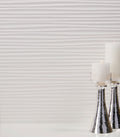 3d White Ribbon Matte 12x22 Ceramic  Tile