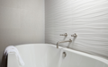 3d White Ribbon Matte 12x22 Ceramic  Tile
