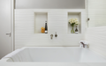 3d White Ribbon Matte 12x22 Ceramic  Tile