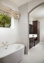 3d White Ribbon Matte 12x22 Ceramic  Tile