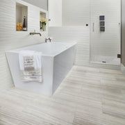 3d White Ribbon Matte 12x22 Ceramic  Tile